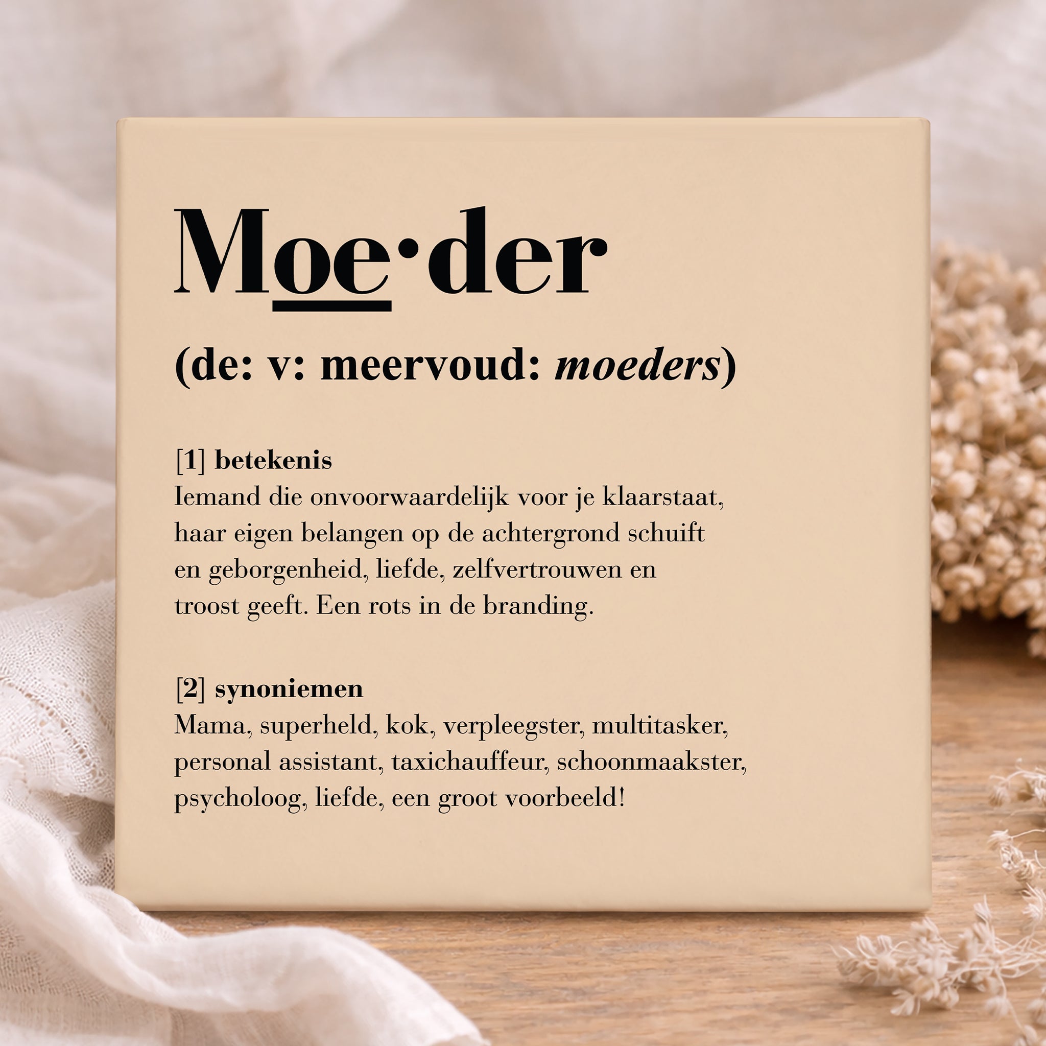 Tegel - Moeder Definitie
