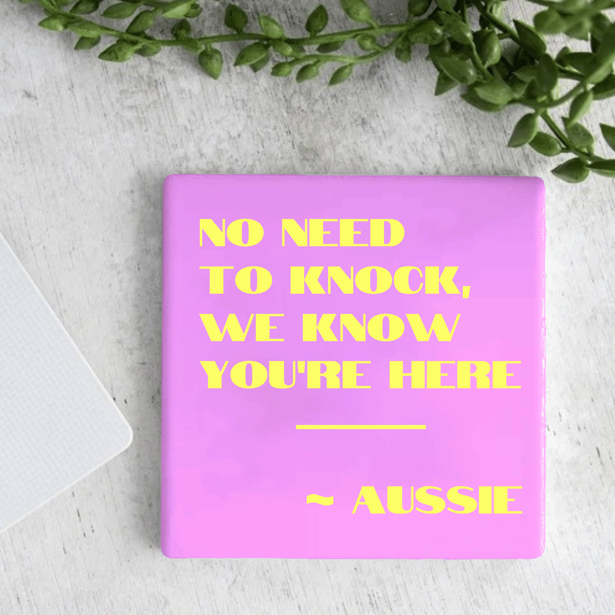 Tegel - No need to knock ~ Aussie - Printazzy