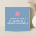 Tegel - Onder deze glimlach zit een vrouw die al 3 keer tot 10 heeft geteld