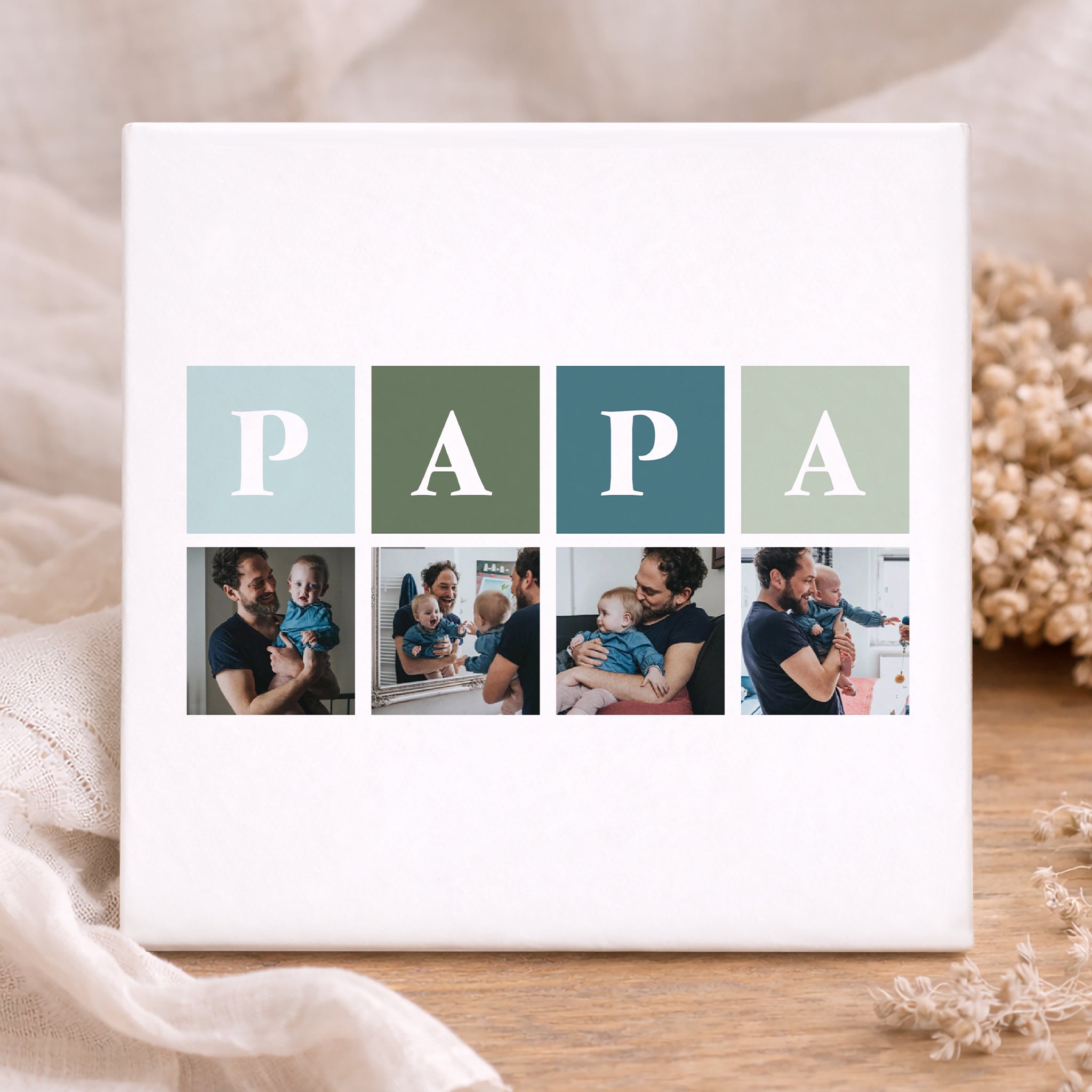 Tegel - PAPA met tekst en foto's