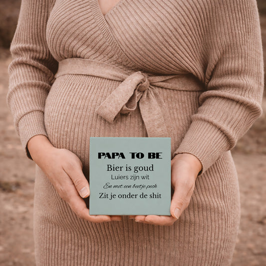 Tegel - Papa to be, bier is goud