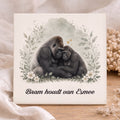 Trouwtegel - Samen Gorilla's