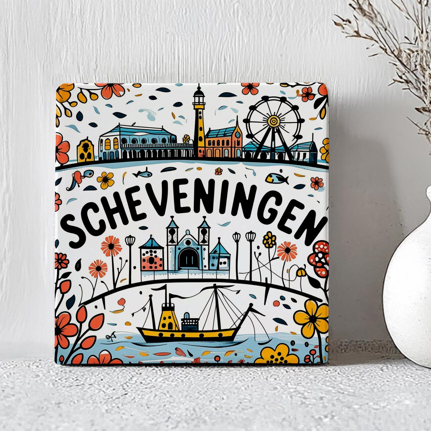 Tegeltje Scheveningen | Handgetekend Ontwerp