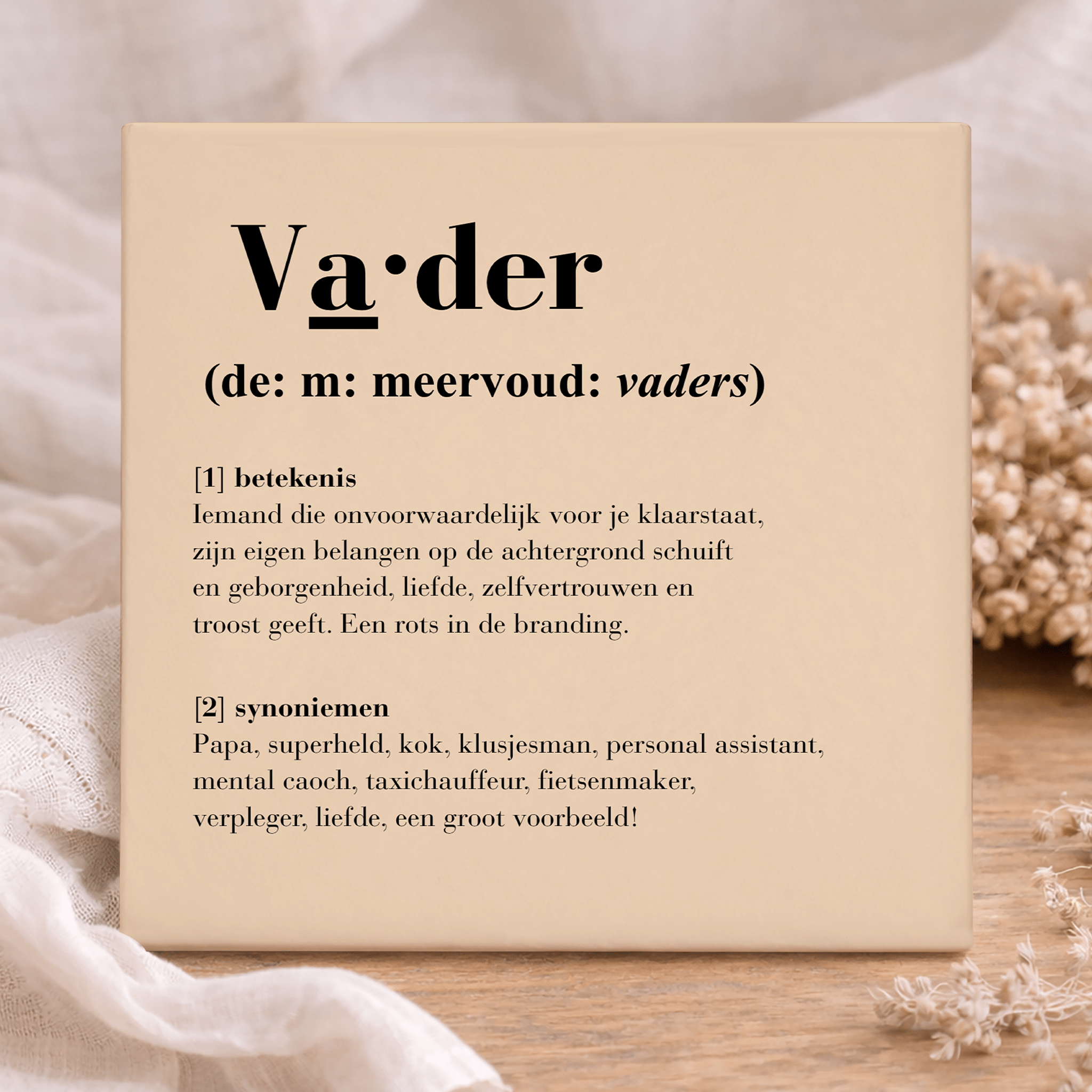 Tegel - Vader definitie