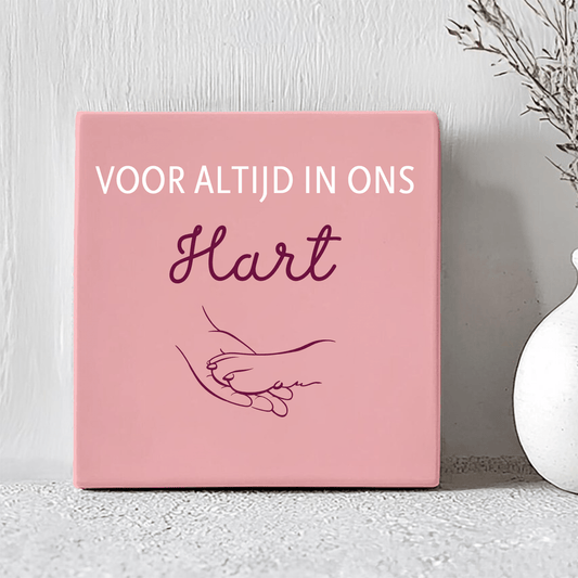 Tegel - Voor altijd in ons Hart met Hondenpoot