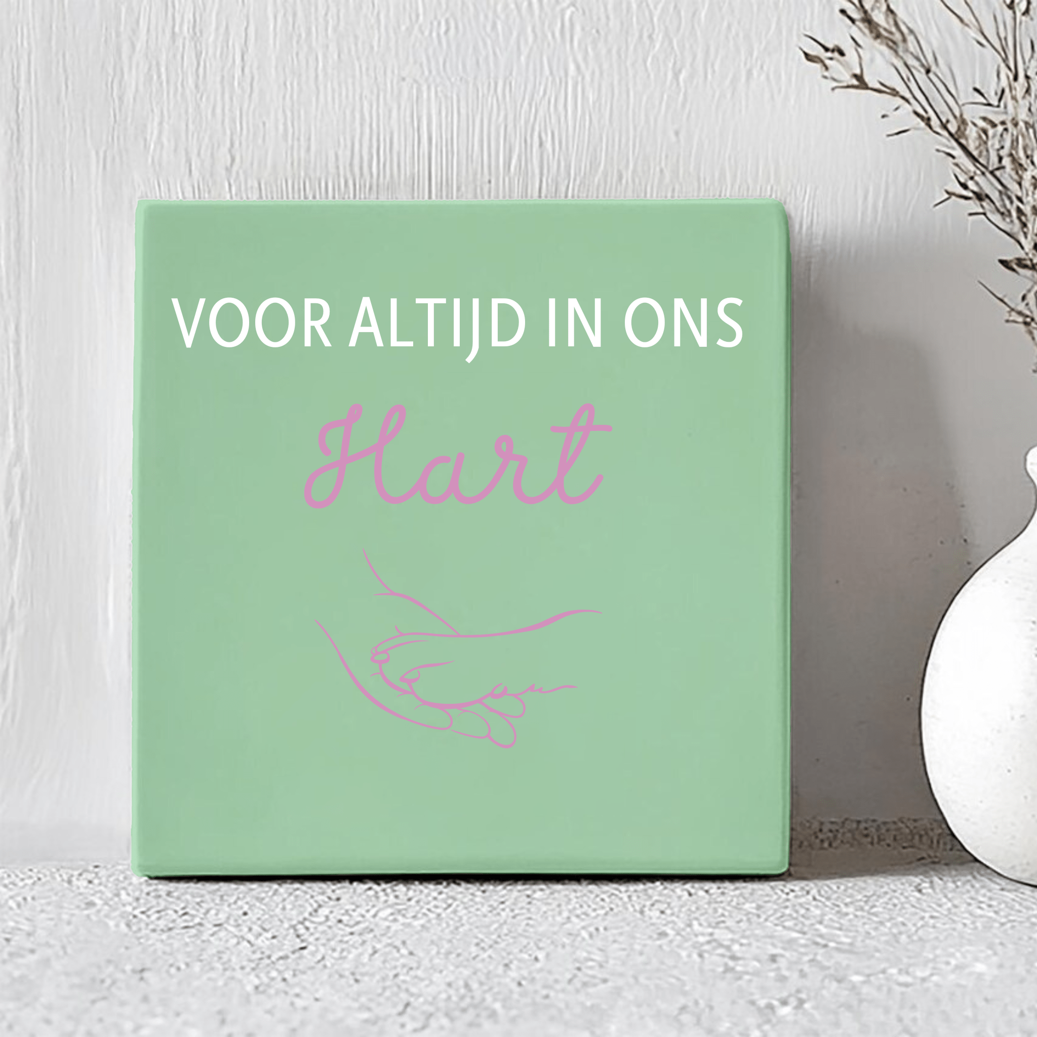 Tegel - Voor altijd in ons Hart met Hondenpoot