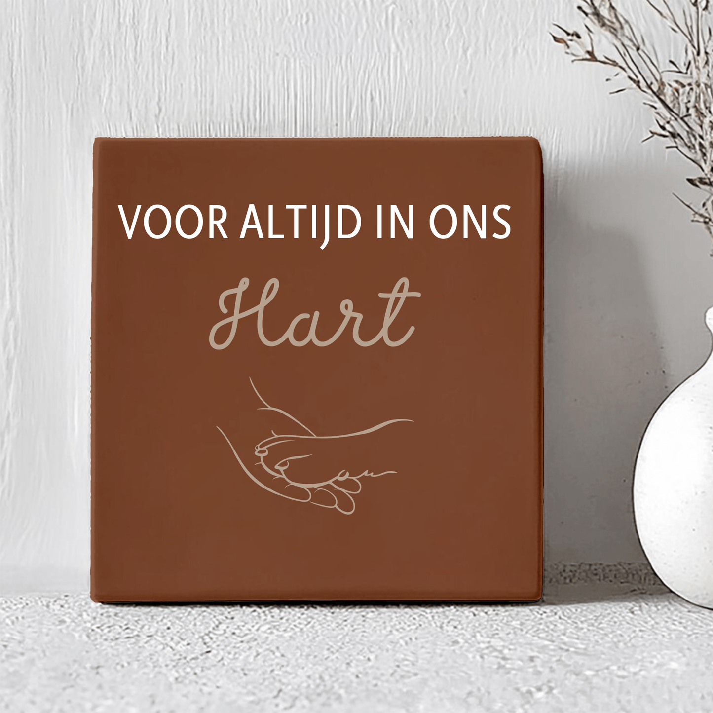 Tegel - Voor altijd in ons Hart met Hondenpoot