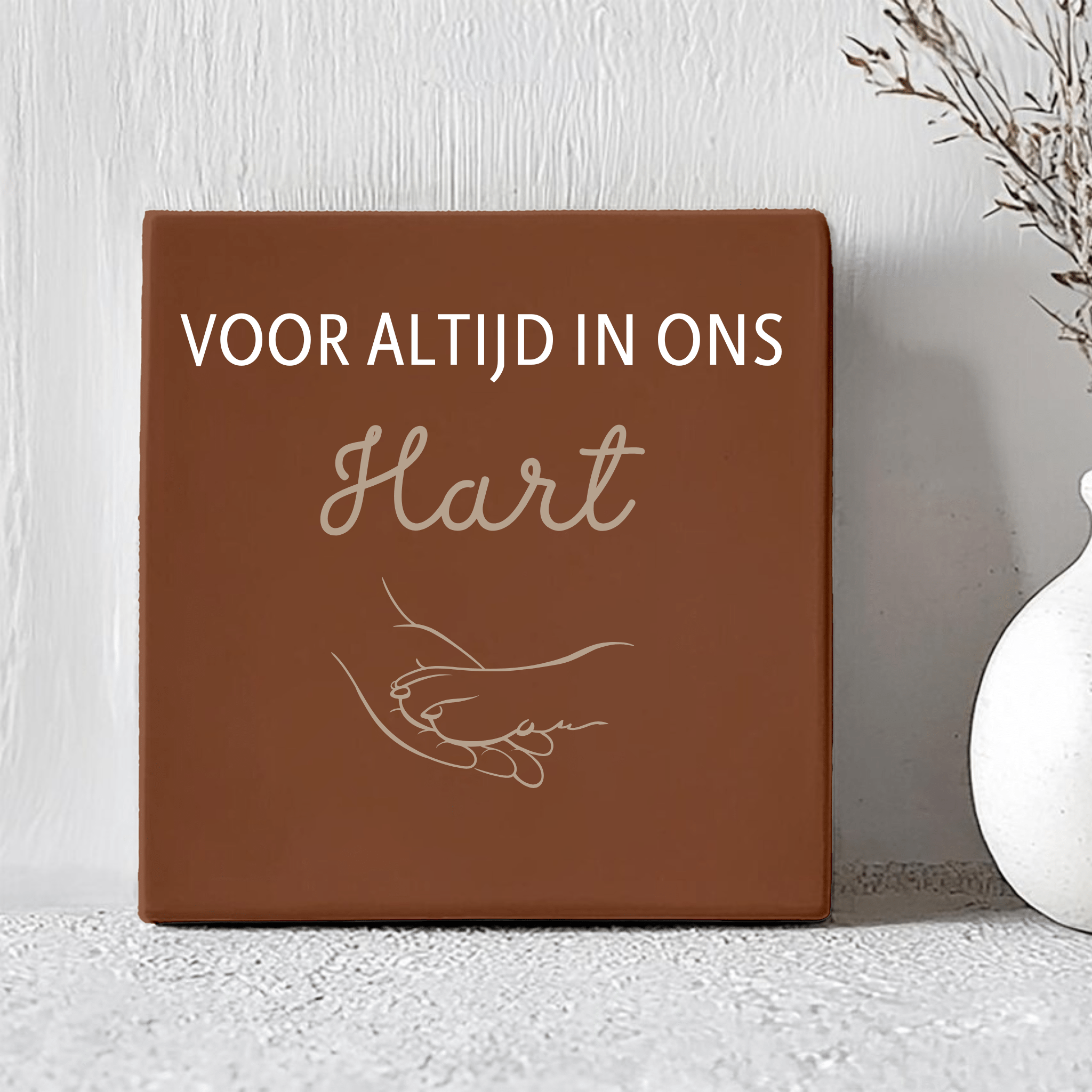 Tegel - Voor altijd in ons Hart met Hondenpoot