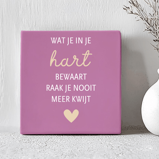 Tegel - Wat je in je hart bewaart raak je nooit meer kwijt