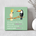 Tegel - Welkom Op Ons Toilet - Kakke-toe - Printazzy
