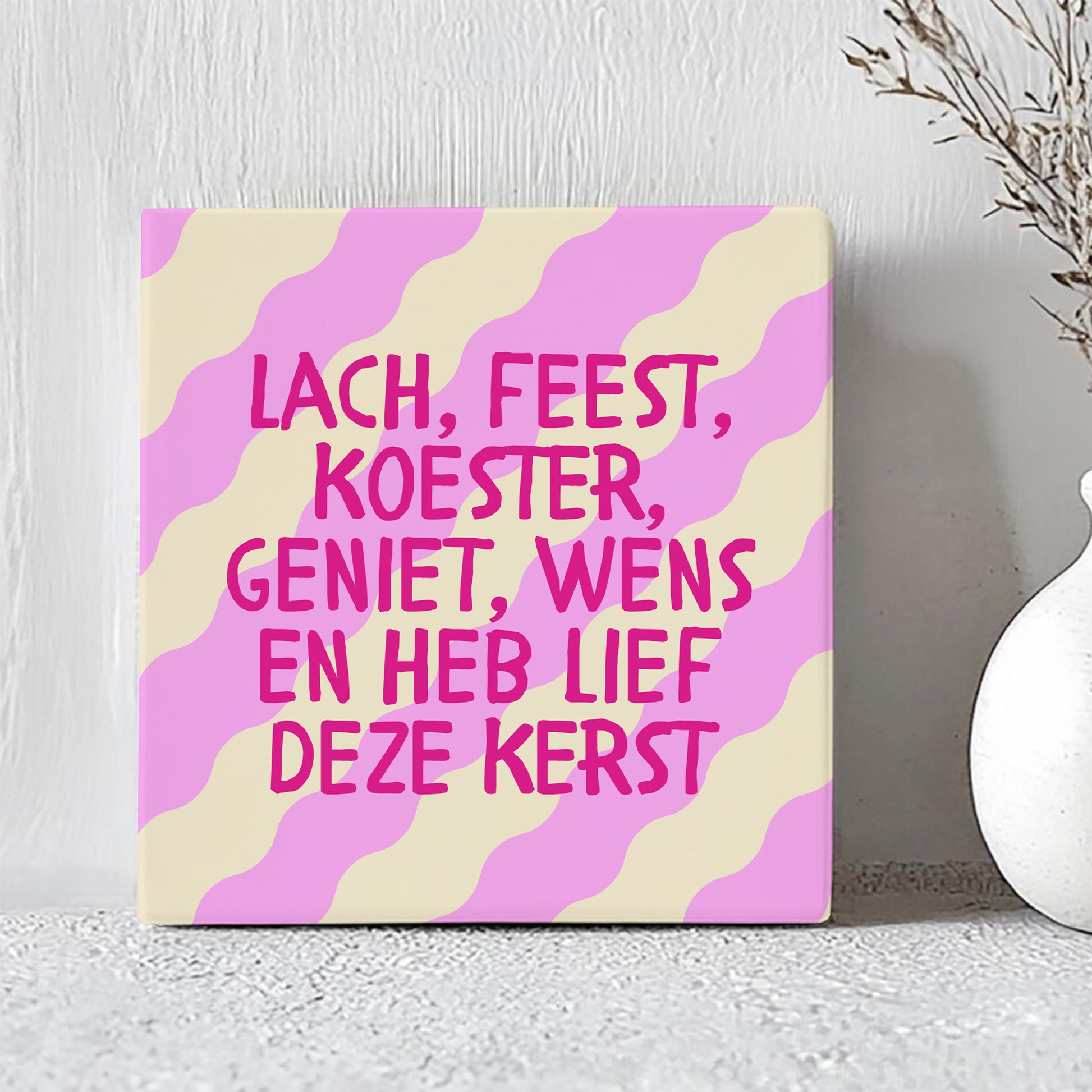 Tegel - Wens en Heb Lief Deze Kerst
