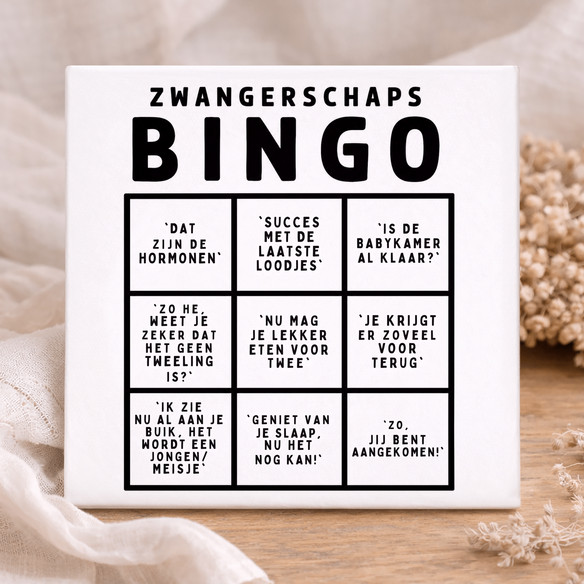 Tegel - Zwangerschaps Bingo