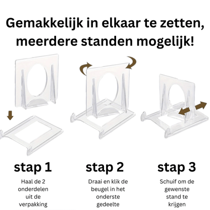 Tegelhouder - Transparant met schuif