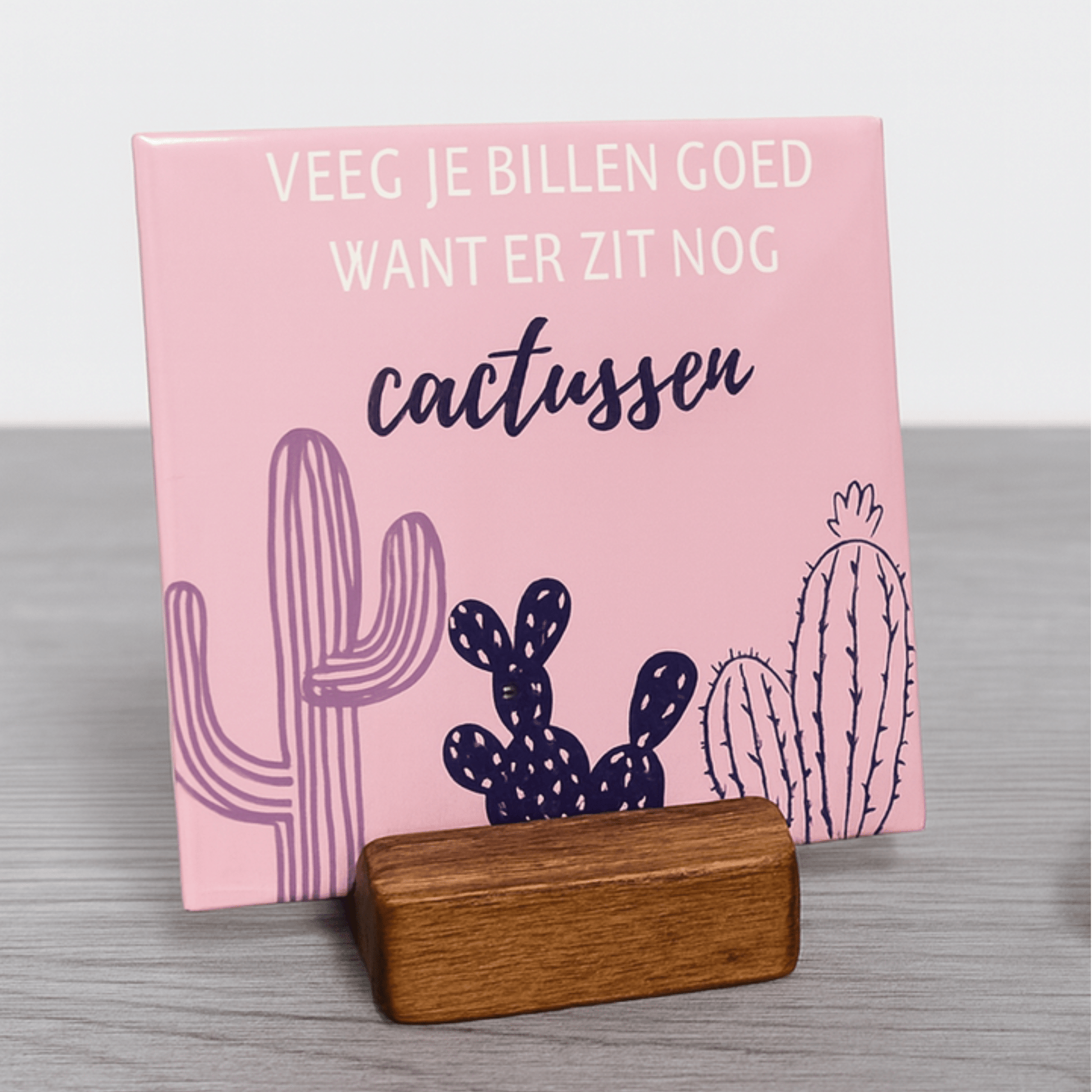 Tegelhouder standaard voor tegeltjes met tekst