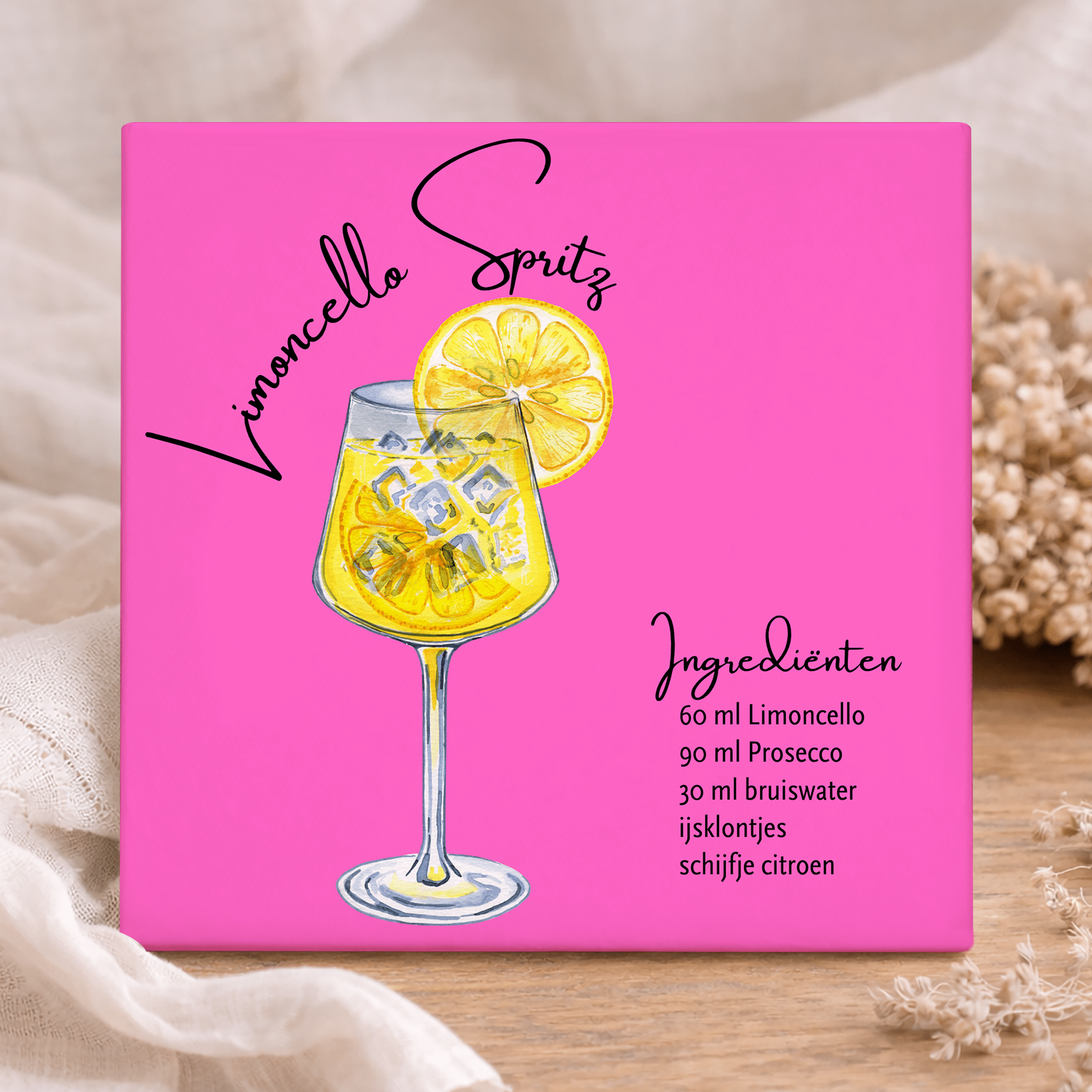 Tegeltje met Tekst - Cocktail Limoncello Spritz
