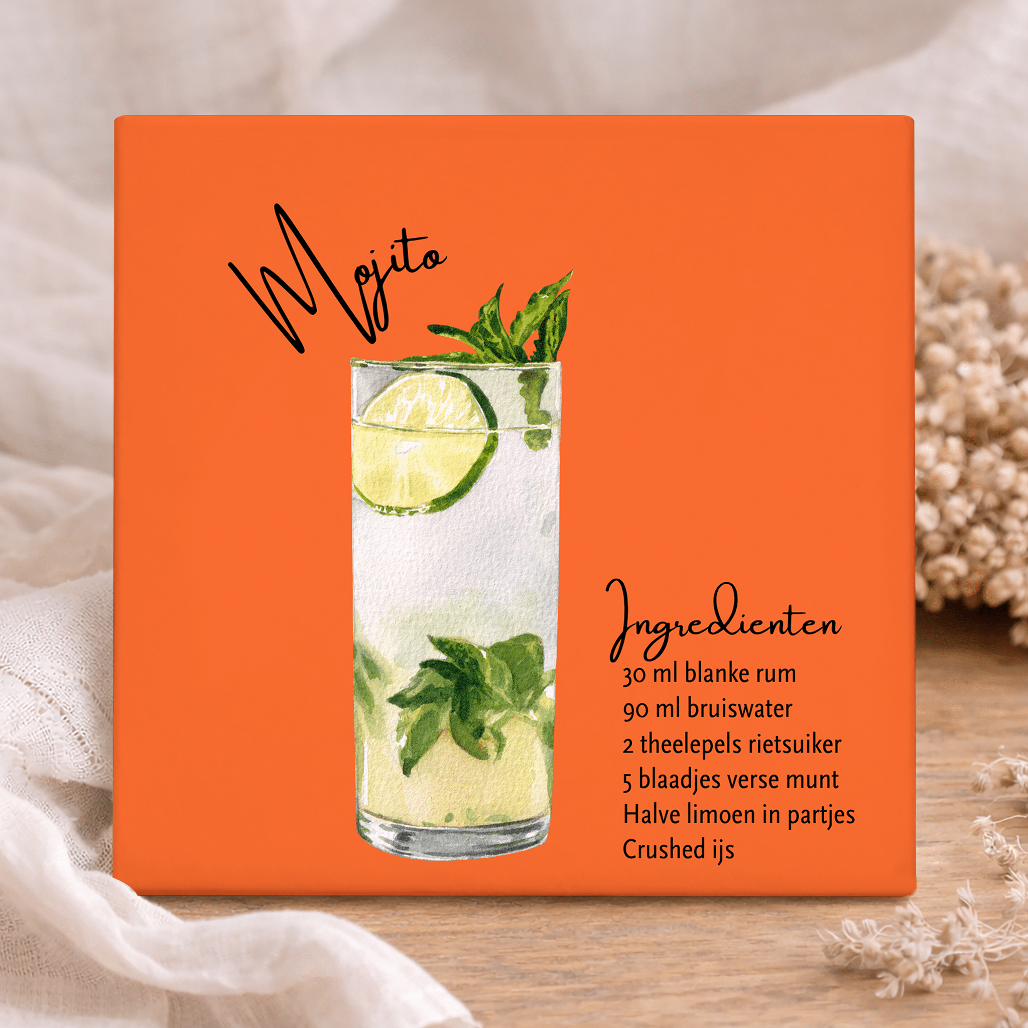 Tegeltje met Tekst - Cocktail Mojito