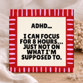 Tegeltje met tekst – ADHD Hyperfocus Probleem