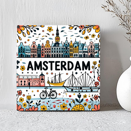 Tegeltje Amsterdam | Handgetekend Ontwerp
