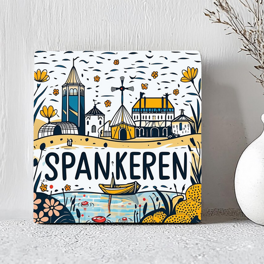 Tegeltje Spankeren | Handgetekend Ontwerp