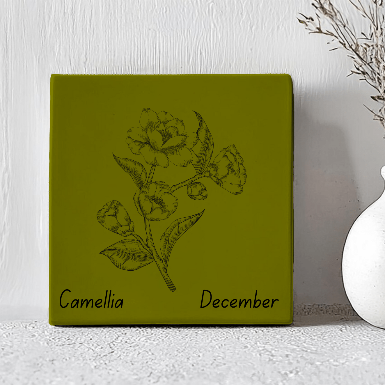 Geboorte Tegel - December Camellia