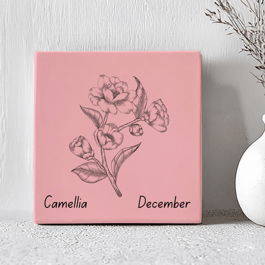 Geboorte Tegel - December Camellia