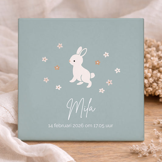 Geboorte Tegel - Bosdieren Konijn Gepersonaliseerd